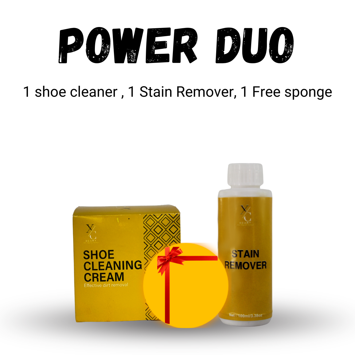 1x shoe cleaning cream and 1x stain remover deal